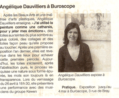 Ouest France – Angélique Dauvilliers à Buroscope